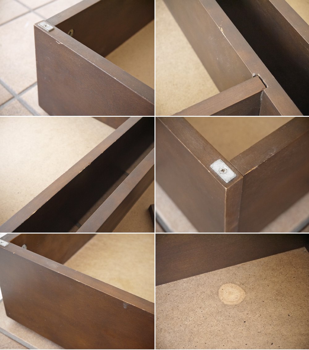 無印良品 MUJI 木製ベッド用下収納 ボックス仕切り付き ウォールナット 