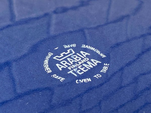 アラビア ARABIA ティーマ TEEMA プレート 26cm ブルー 旧ロゴ カイ・フランク Kaj Franck 廃番 A ■
