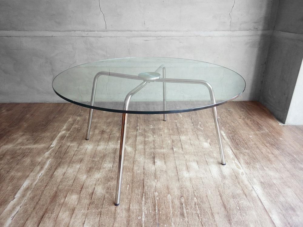 ウォルターノル WALTER KNOLL 369ラウンドテーブル ガラス天板