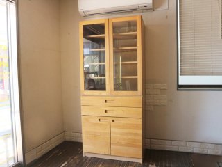 ウニコ unico ヒュッテ HUTTE カップボード Ｗ80 食器棚 廃番 ◎