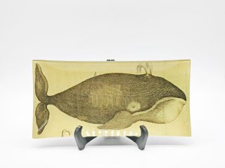 ジョンデリアン JOHN DERIAN ホエール Whale デコパージュプレート 飾り皿 クジラ 30×14.5cm アッシュペーフランス H.P. FRANCE 取扱 ● 