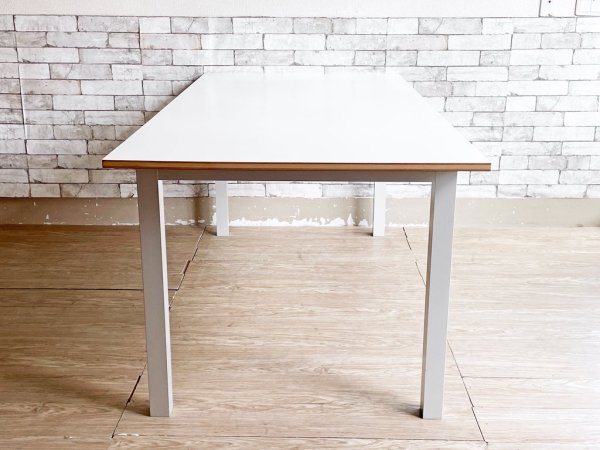 無印良品 MUJI ワークデスク テーブル ホワイト メラミン天板 × アルミ