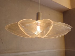 Sompex社 ドイツ ビンテージ ストリングスランプ Strings Lamp ペンダントライト アクリル x テグス 九角形 60's〜70's♪