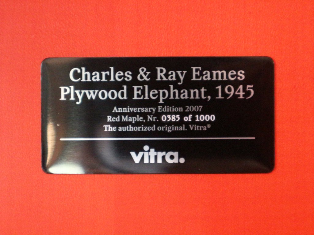ヴィトラ vitra プライウッドエレファント Eames Plywood Elephant 生誕100周年記念 世界限定1000個 チャールズ＆レイ・イームズ 極希少品 ◎