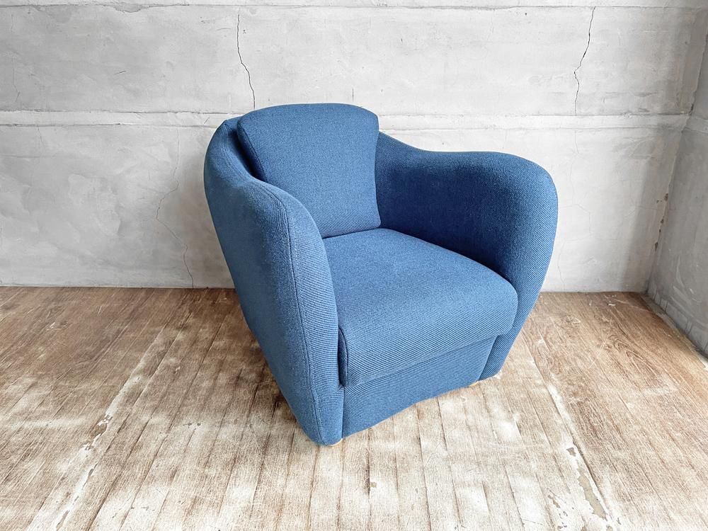 驚きの値段】【驚きの値段】MINI MILLER ARM CHAIR Navy 無印 ソファー