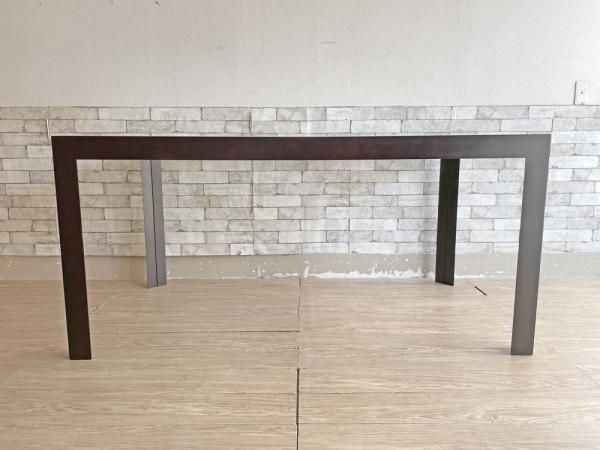 ザノッタ Zanotta ガラストップ ダイニングテーブル フロストガラス W160cm イタリア モダンデザイン ○ TOKYO RECYCLE  imption 東京・世田谷のリサイクルショップ デザイナーズ・北欧家具の販売・買取