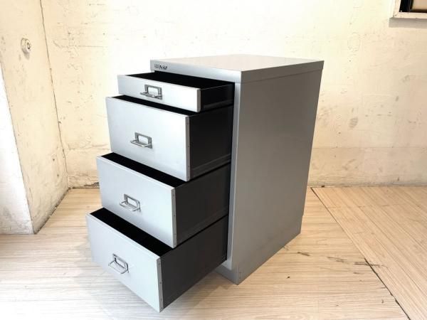 ①BISLEY ビスレー スチールキャビネット BA3/CD グレー ビスレー スチール キャビネット 収納 オフィス 家具 イギリス製