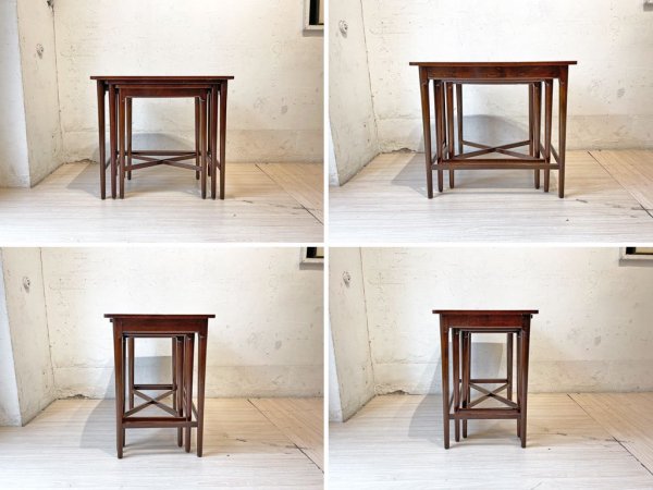 ꥹ ӥơ UK Vintage ͥȥơ֥ Nested table ɥơ֥ 3table set  ѹ 