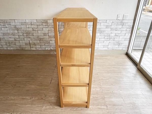○ 無印良品 MUJI オーク材 ユニットシェルフ 2列5段 オープン