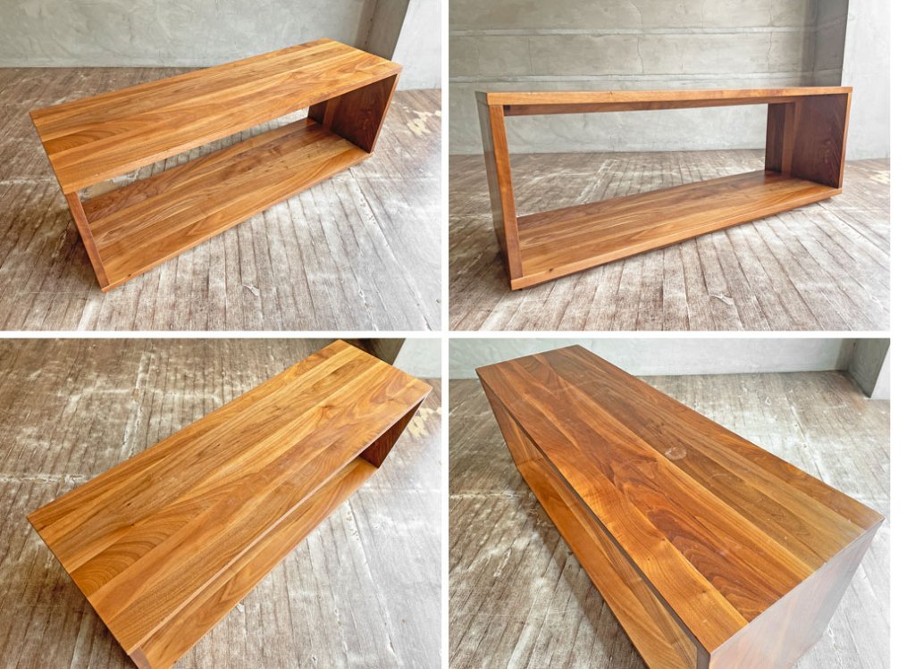 無印良品 木製ベンチ 板座 椅子 イス スツール ウォールナット 木製 無垢