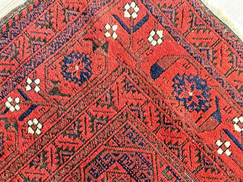 17】ビンテージ Vintage トライバルラグ バルーチ Bharuch ラグ 絨毯 