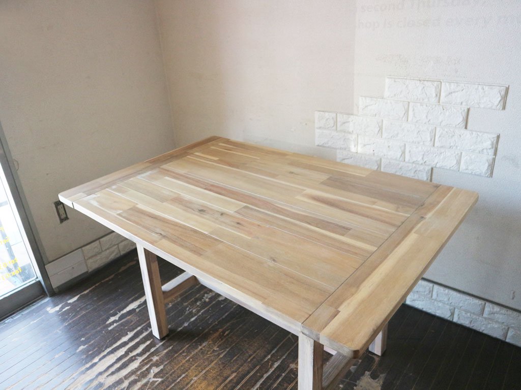 ウニコ unico マノア MANOA リビングテーブル ダイニングテーブル アカシア材 無垢材 W120cm ◎