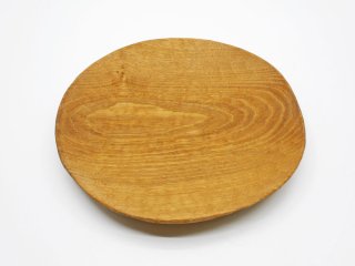 松本寛司 栗の木 丸皿 パン皿 6寸 Φ18.5cm クルミ油仕上げ 木の器 木工作家 現代作家 A ● 