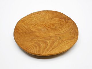 松本寛司 栗の木 丸皿 パン皿 6寸 Φ18.5cm クルミ油仕上げ 木の器 木工作家 現代作家 B ● 