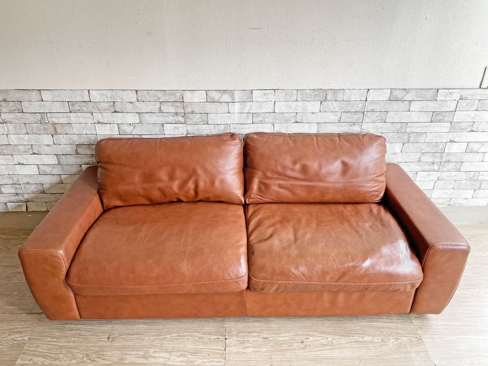 ˥ unico ƥ TERRA 쥶ե 3 Leather sofa 3 seater 3ͳݤ ܳ ֥饦 եå  217,800- 