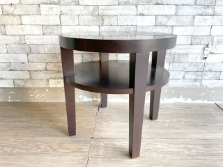 モダンデザイン Modern Design サイドテーブル コーヒーテーブル ナイトテーブル ラウンド Φ60cm ダークブラウン  A ●