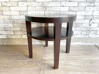 モダンデザイン Modern Design サイドテーブル コーヒーテーブル ナイトテーブル ラウンド Φ60cm ダークブラウン B ●