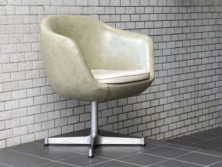 ブリッジワークス BRIDGE WORKS 209 ラウンジチェア Lounge Chair PVCレザー 回転式 ミッドセンチュリーモダンデザイン ■