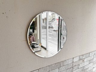 フランスビンテージ french vintage ラウンド ウォールミラー 壁掛け鏡 Φ51 シャビーシック ●