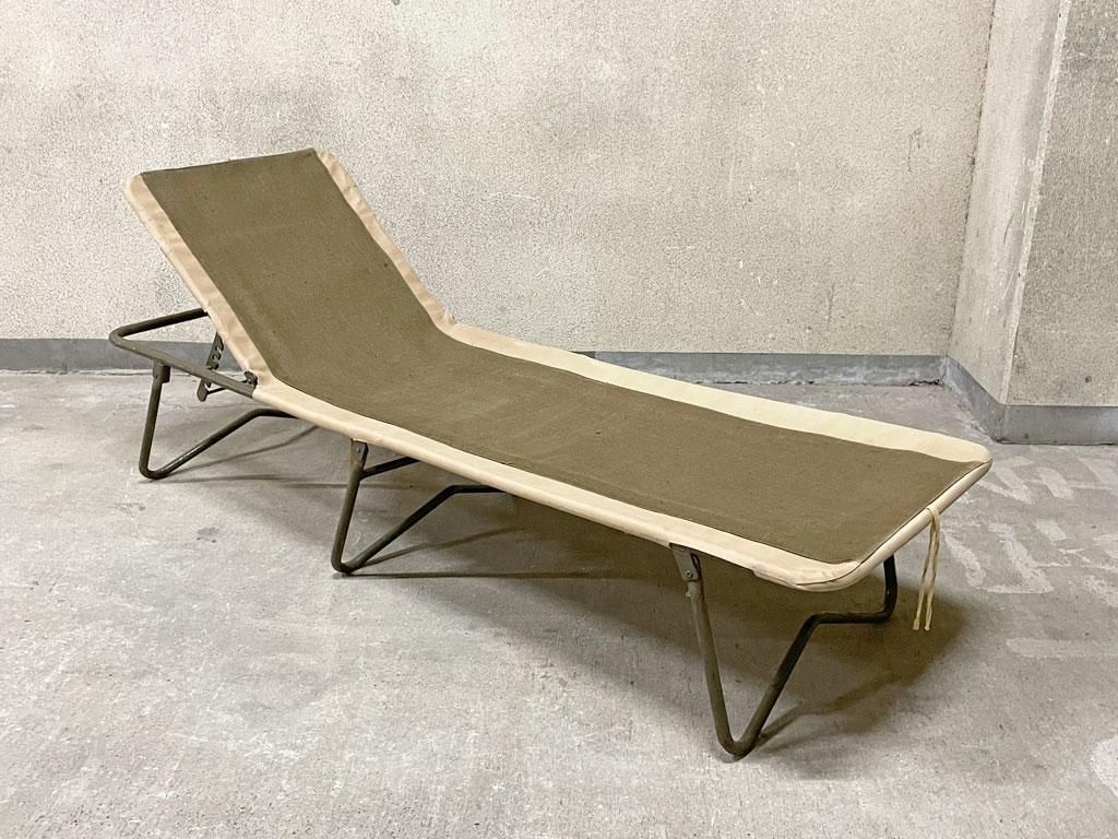 ビンテージ 野営コット 医療用コット フォールディングベッド Field cot Bed 折畳ベッド ナイロン×キャンバス 軍物 インダストリアル  ミリタリー 〓, - TOKYO RECYCLE imption | 東京・世田谷のリサイクルショップ デザイナーズ・北欧家具の販売・買取