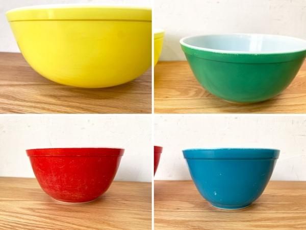 高級感 Pyrex ミキシングボウルプライマリーカラー オールド