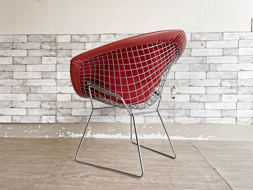 Υ Knoll ɥ Diamond Chair ե륫С PVC쥶 ֥饦 ϥ꡼ ٥ȥ ߥåɥ꡼ B  