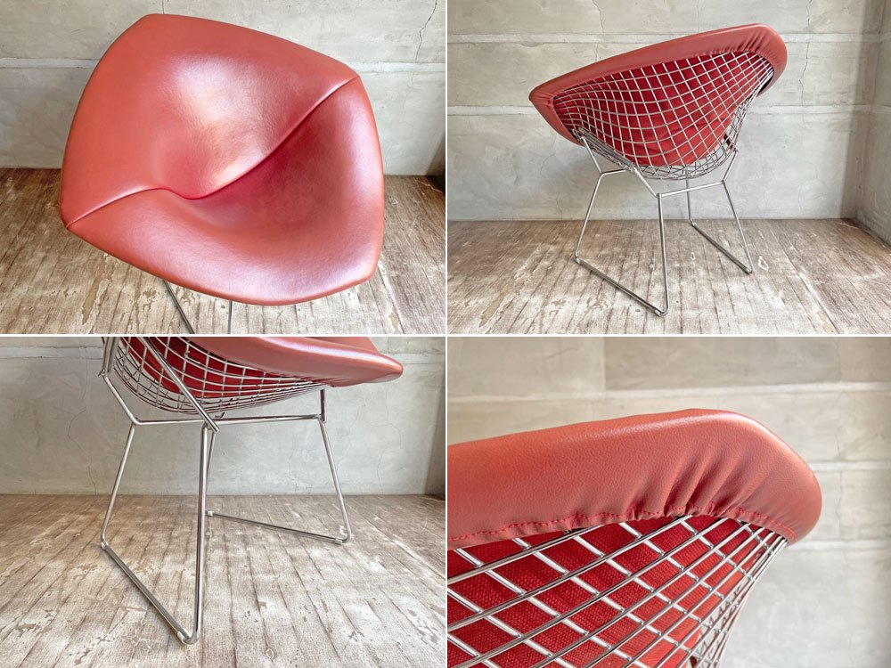 Υ Knoll ɥ Diamond Chair ե륫С PVC쥶 ϥ꡼ ٥ȥ ߥåɥ꡼ A