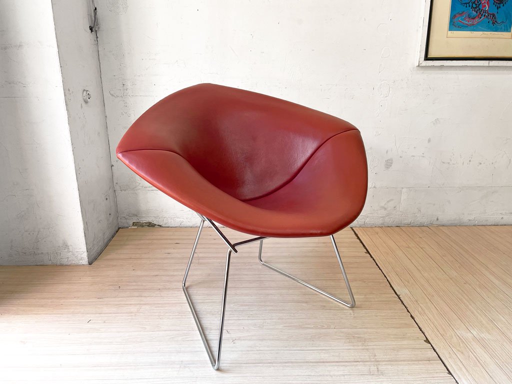 Υ Knoll ɥ Diamond Chair ե륫С PVC쥶 ֥饦 ϥ꡼ ٥ȥ ߥåɥ꡼ 