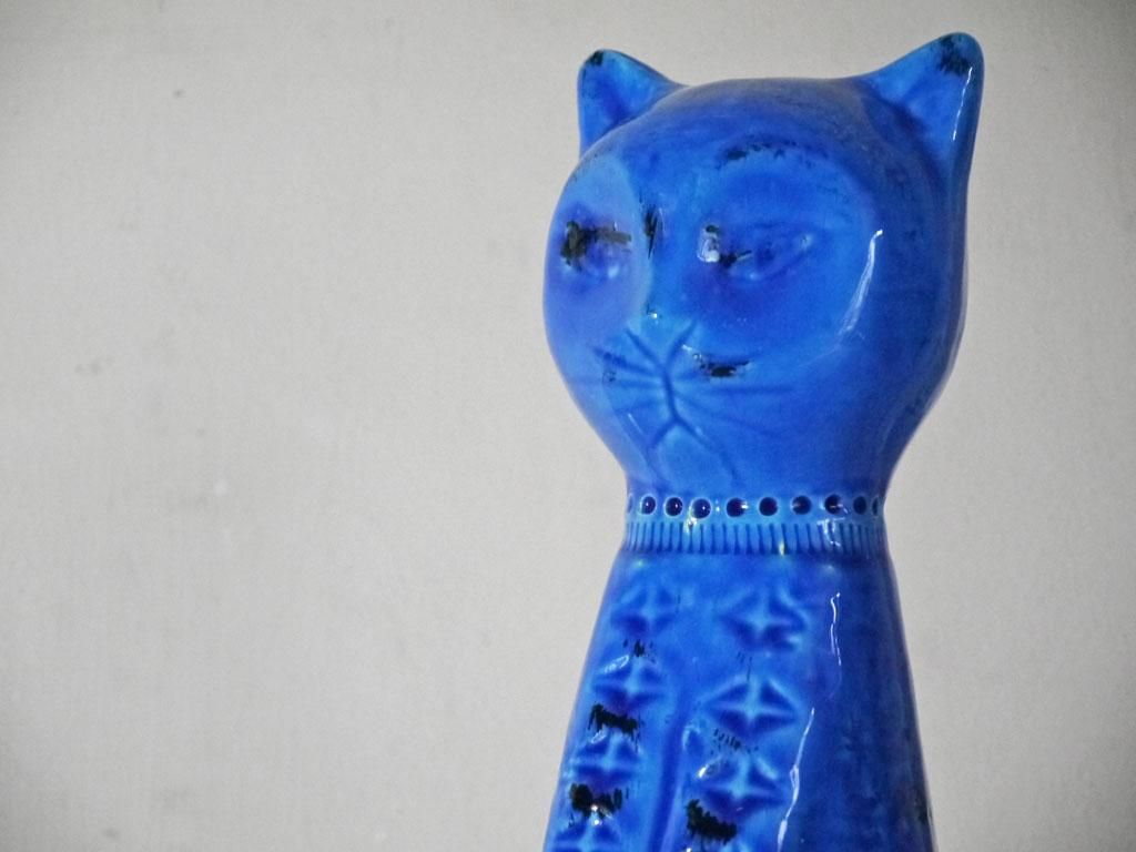 ビトッシ BITOSSI リミニブルー Rimini Blu No.123 Cat ネコ オブジェ H34cmイタリア ■ - TOKYO  RECYCLE imption | 東京・世田谷のリサイクルショップ デザイナーズ・北欧家具の販売・買取