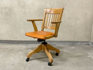 パシフィックファニチャーサービス Pacific furniture service P.F.S クラークチェア Clerk Chair オーク材 楢無垢材 リクライニング機能 定価 19.8万 〓