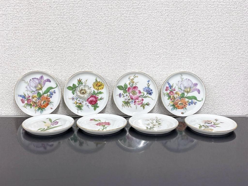 フェルステンベルグ FURSTENBERG ミニプレート 花柄 金彩 8客
