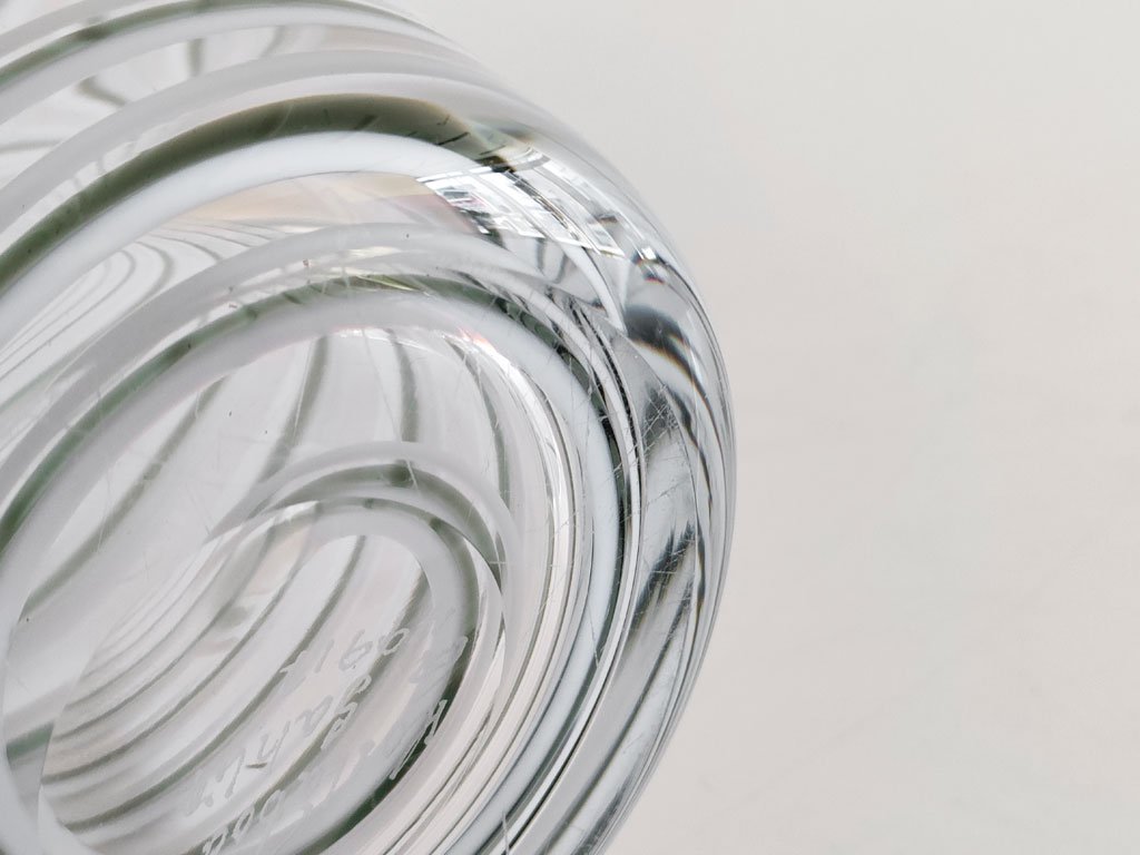 コスタボダ kosta boda ガラス フラワーベース 花瓶 グンネル・サーリン Gunnel Sahlin スパイラル H29cm 北欧 スウェーデン ●