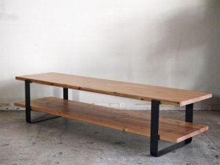 ʤǤ KANADEMONO THE TV BOARD LOW TABLE ̵  Black Steel w140cm 