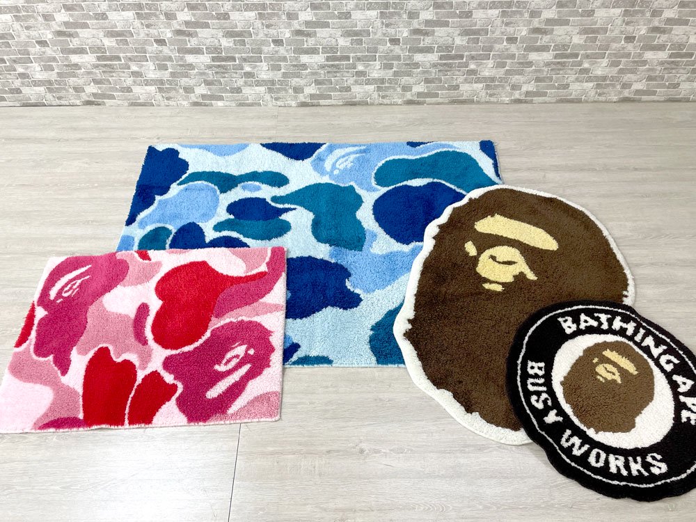 アベイシングエイプ A BATHING APE ABC CAMO RUG MAT M ラグ マット