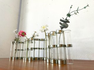ツェツェアソシエ Tse＆Tse associees 四月の花器 M 花瓶 ガラス 亜鉛メッキ合金 参考定価 \33,000- フランス ★