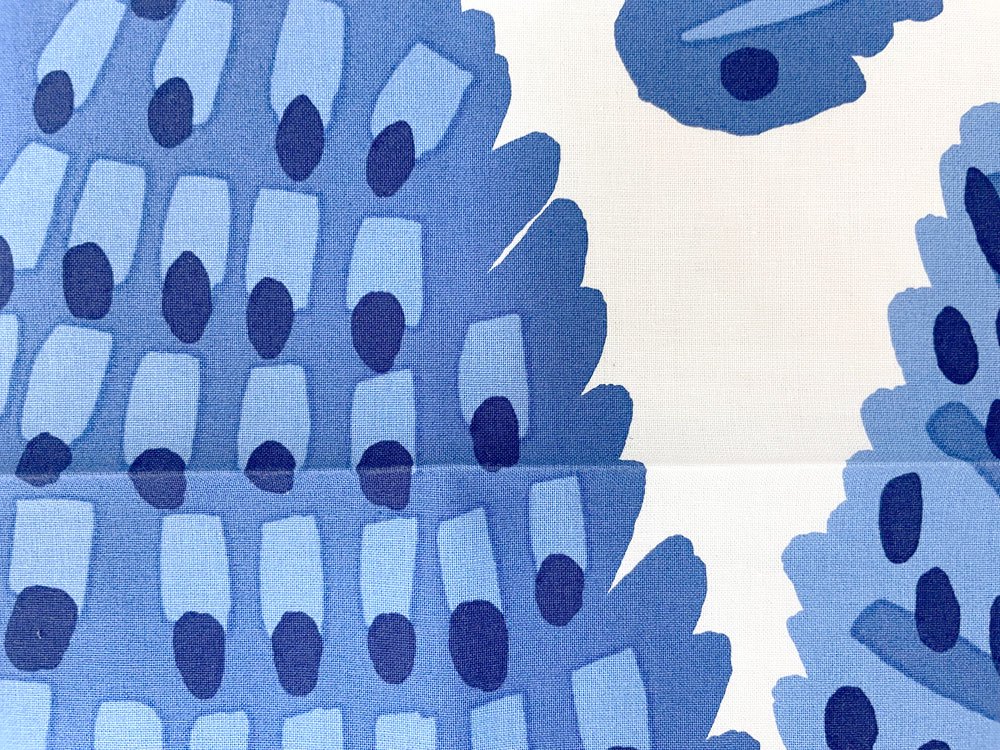 マリメッコ marimekko メトサンヴァキ Metsanvaki ブルー クリスティーナ・イソラ デザイン 144×204cm 生地 ファブリック 希少 フィンランド B ●
