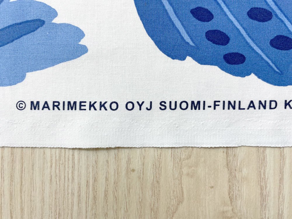 マリメッコ marimekko メトサンヴァキ Metsanvaki ブルー クリスティーナ・イソラ デザイン 144×204cm 生地 ファブリック 希少 フィンランド B ●