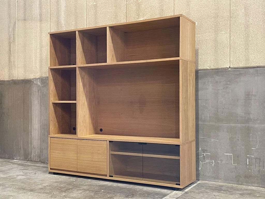 無印良品 MUJI スタッキングキャビネット Cセット オーク材 W162cm AV