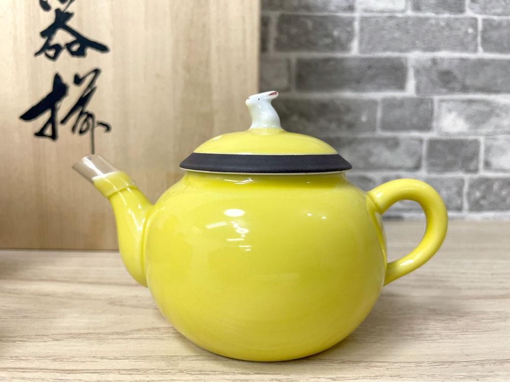 在庫有り お買い得 深川製磁 黄地うさぎ 急須茶器揃い - 通販 - www