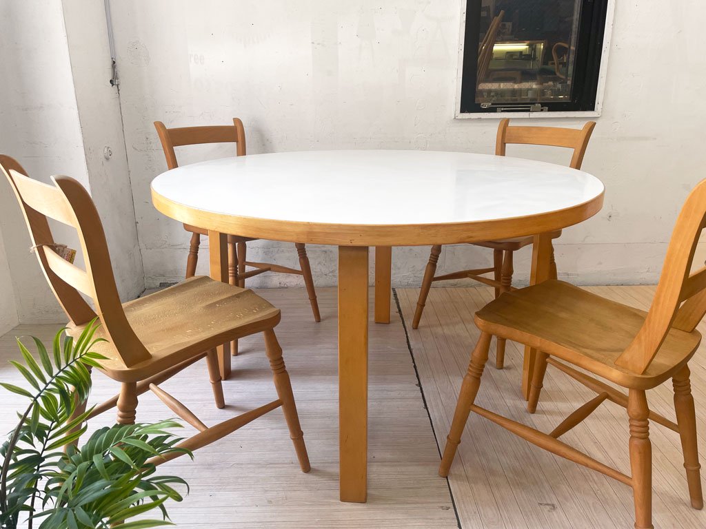 アルテック Artek TABLE 91 テーブル 91 サイズ：Φ125cm 厚み 5cm 4本