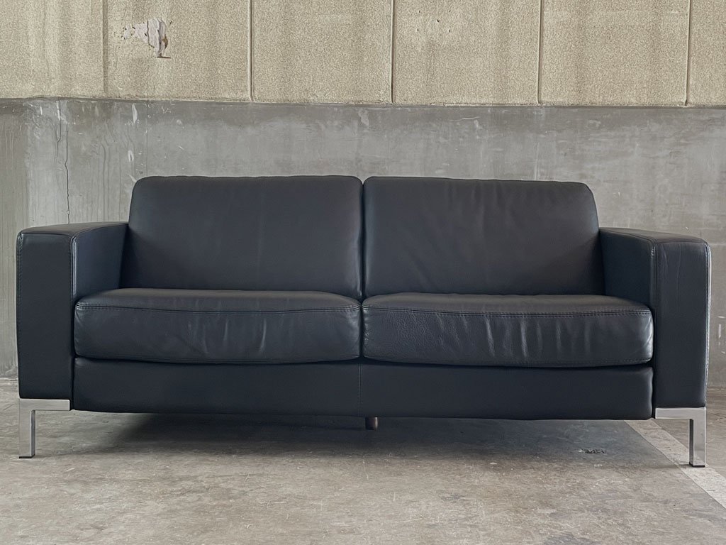 ꥢ ƥ COMTENPO 쥶 3ե Leather Sofa ĥ ꥢǥ ֥å 