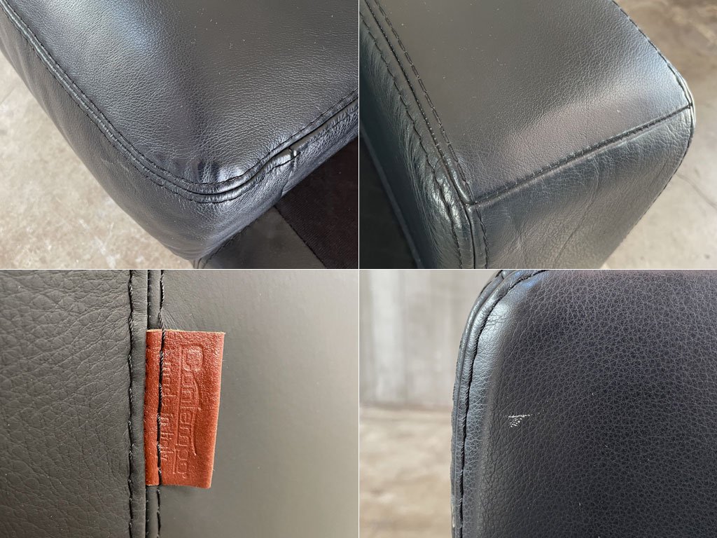 ꥢ ƥ COMTENPO 쥶 3ե Leather Sofa ĥ ꥢǥ ֥å 