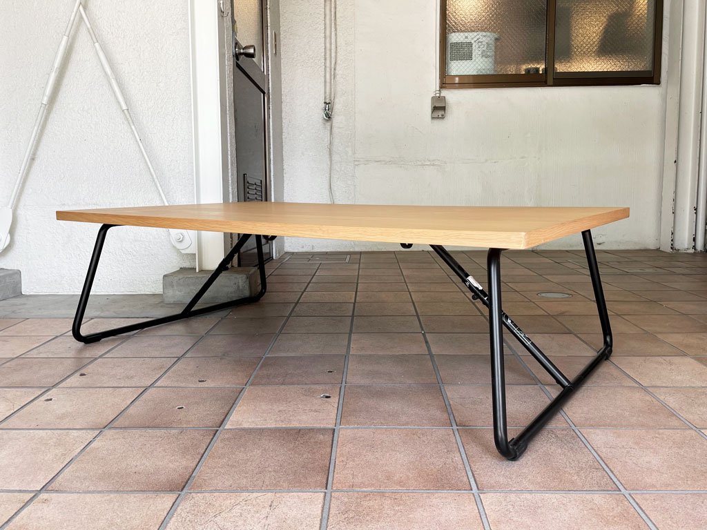無印良品 MUJI 折りたたみローテーブル スチール脚 センターテーブル 