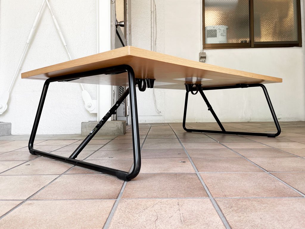 無印良品 MUJI 折りたたみローテーブル スチール脚 センターテーブル 