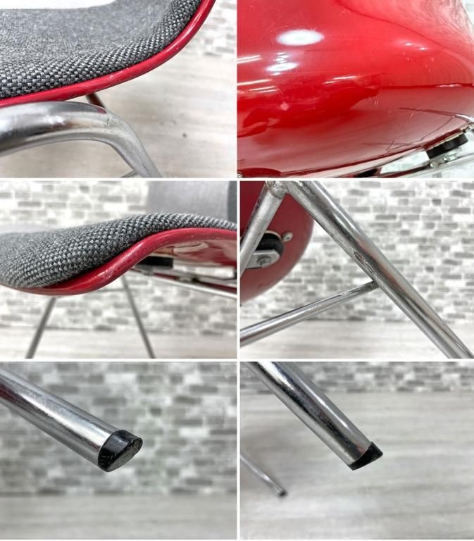 コトブキ KOTOBUKI 柳宗理 FRP サイドチェア 別注 レッドシェル