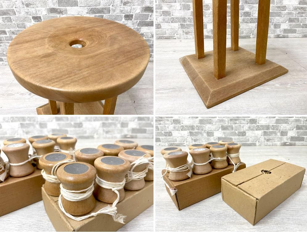 雅流 綾竹台 丸台 駒12個 組紐セット 日本伝統工芸 古道具 ○ - TOKYO