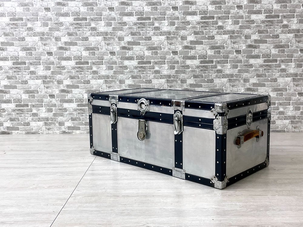 USビンテージ スチーマートランク ジュラルミンケース スーツケース