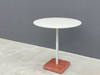 ヘイ HAY テラゾー テーブル ラウンド TERRAZZO TABLE Round カフェテーブル W70cm スカイグレー × レッドベース 人工大理石 デンマーク 北欧家具 〓