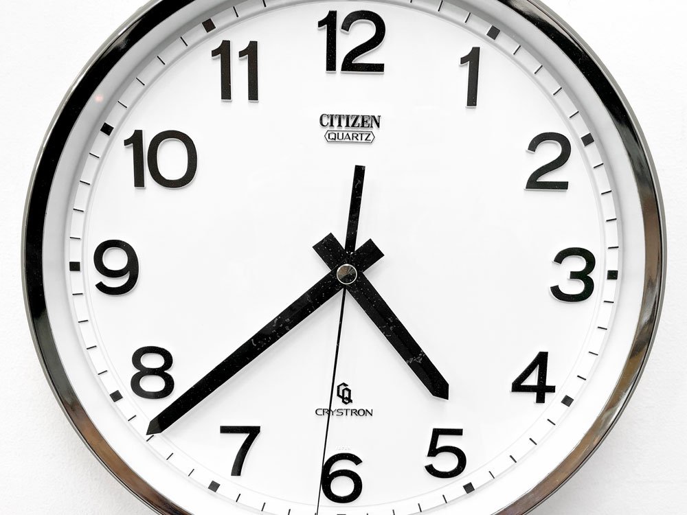 シチズン CITIZEN クリストロン crystron ウォールクロック 掛け時計 昭和レトロ 80年代 ●