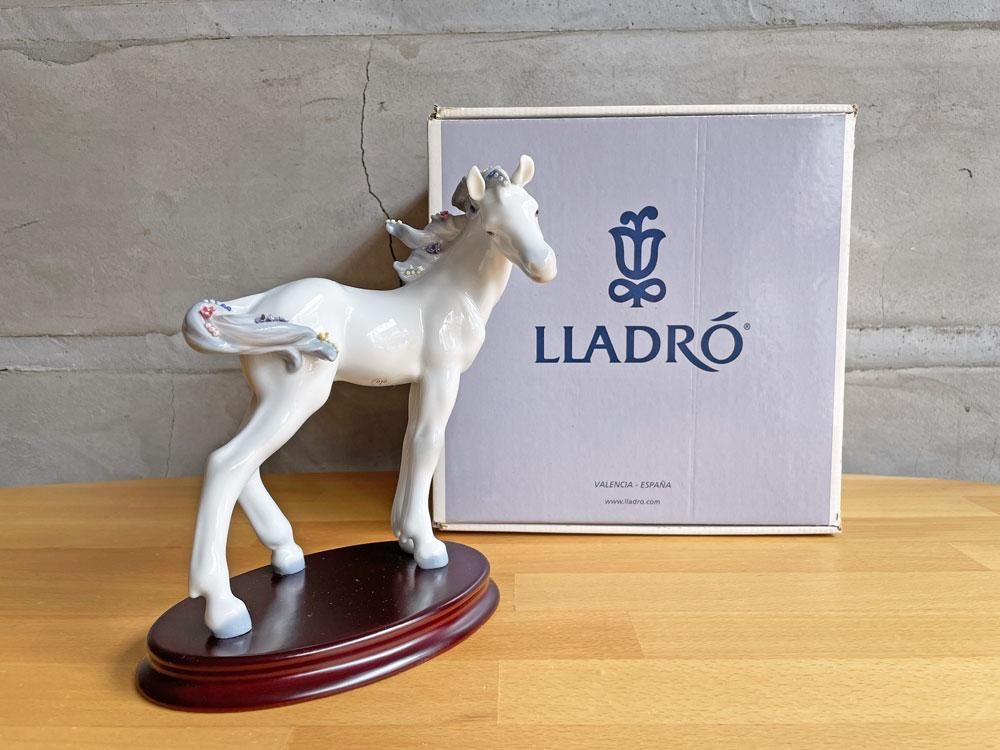 純正お買い得 LLADRO リヤドロ フィギュリン 馬 horse 【草原の親子